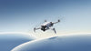 DJI Mini 4 Pro grey drone flying against a rendered background