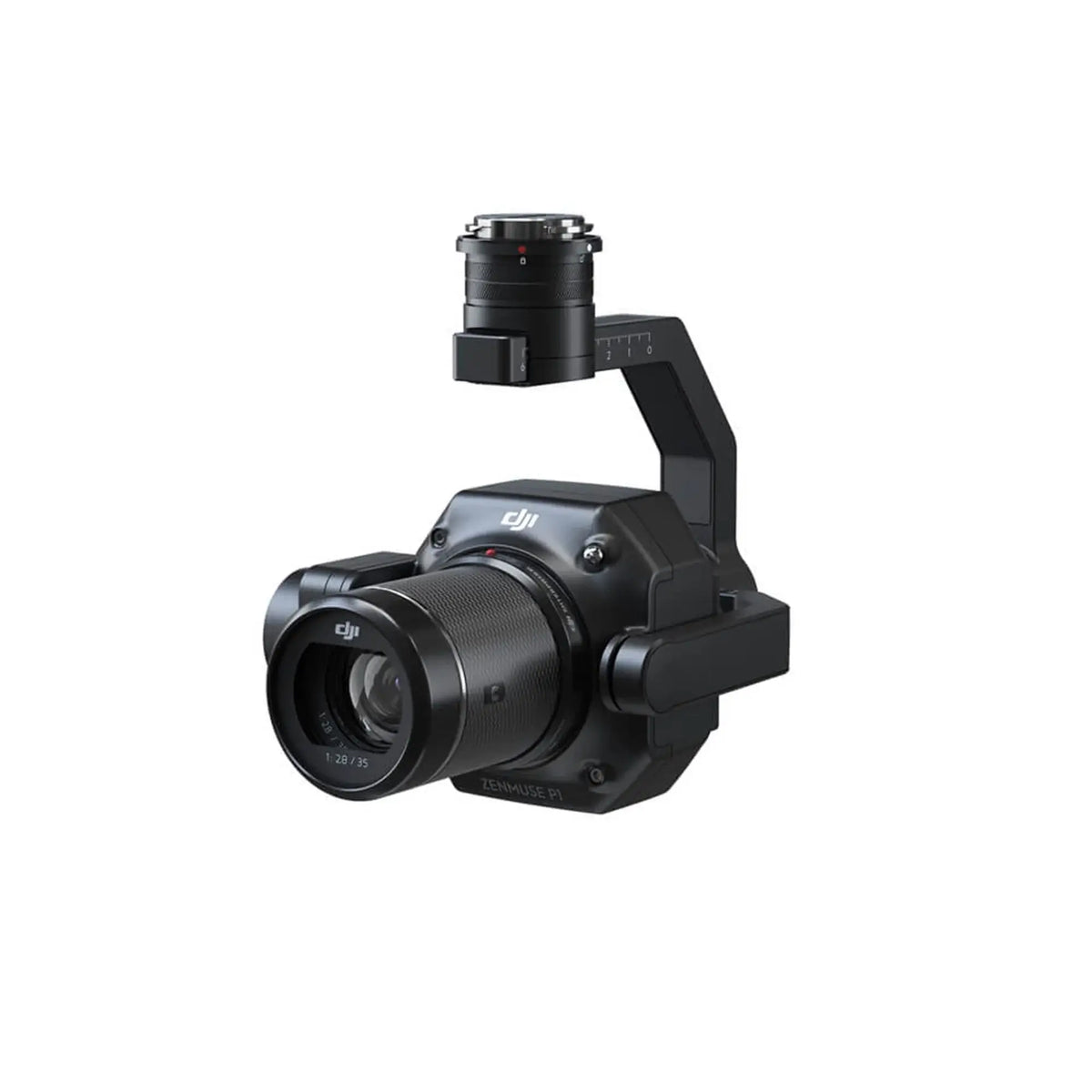DJI P1 camera sensor payload 45-degree front left view on white background
