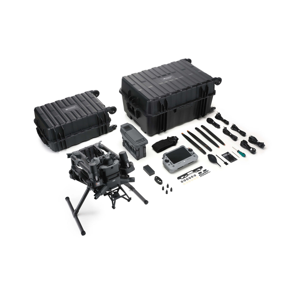 DJI Matrice 400 enterprise drone worry-free combo with bundle accessories on a white background