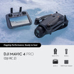 DJI Mavic 4 Pro with RC 2 bundle contents list, including drone and accessories