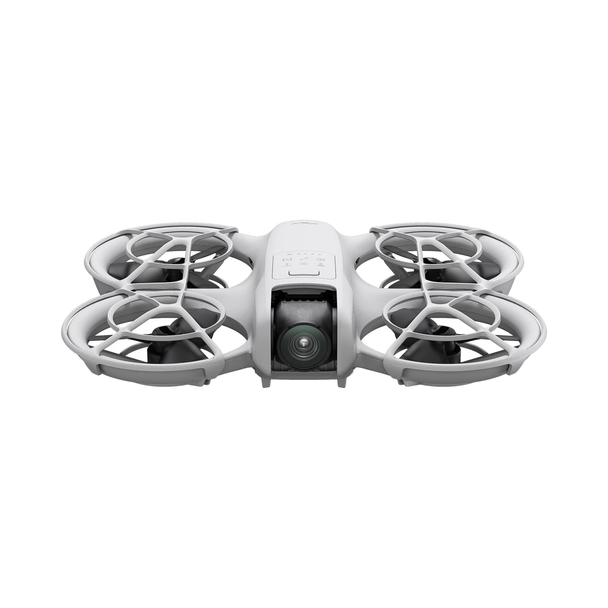 A DJI Neo drone shown at front view on a white background