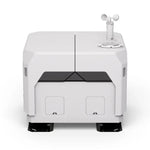 Closed DJI Dock 2 rear view on a white background
