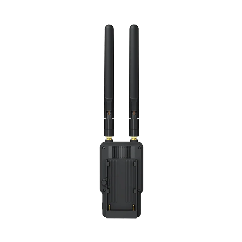 A black SIYI HM30 Long Range Full HD Transmission System device with two antennas shown at front view