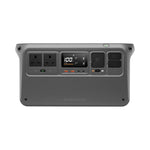 Grey portable Power 1000 V2 station with multiple outlets shown at a front view on a white background