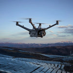 DJI Matrice drone flying with mountainous background