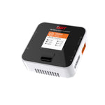 ISDT Q6 Nano Lipo smart digital charger for RC batteries, displaying the front view with its screen and orange detailing on a white background