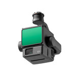 DJI Zenmuse L2 sensor with green screen at bottom-up product shot on a white background
