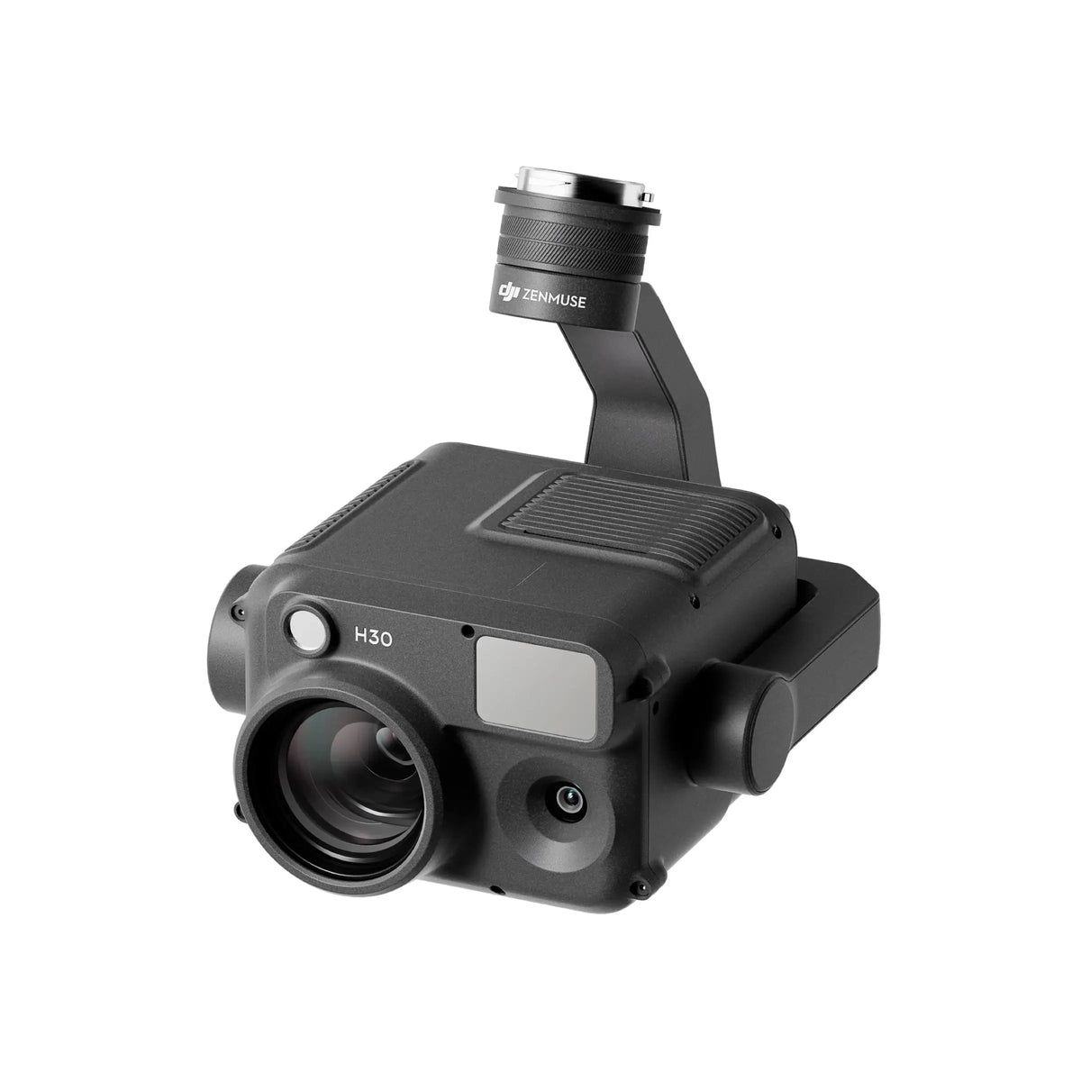 DJI Zenmuse H30 camera sensor payload 45-degree front bottom-down left view on white background