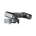Camera searchlight mount with two lights on a white background