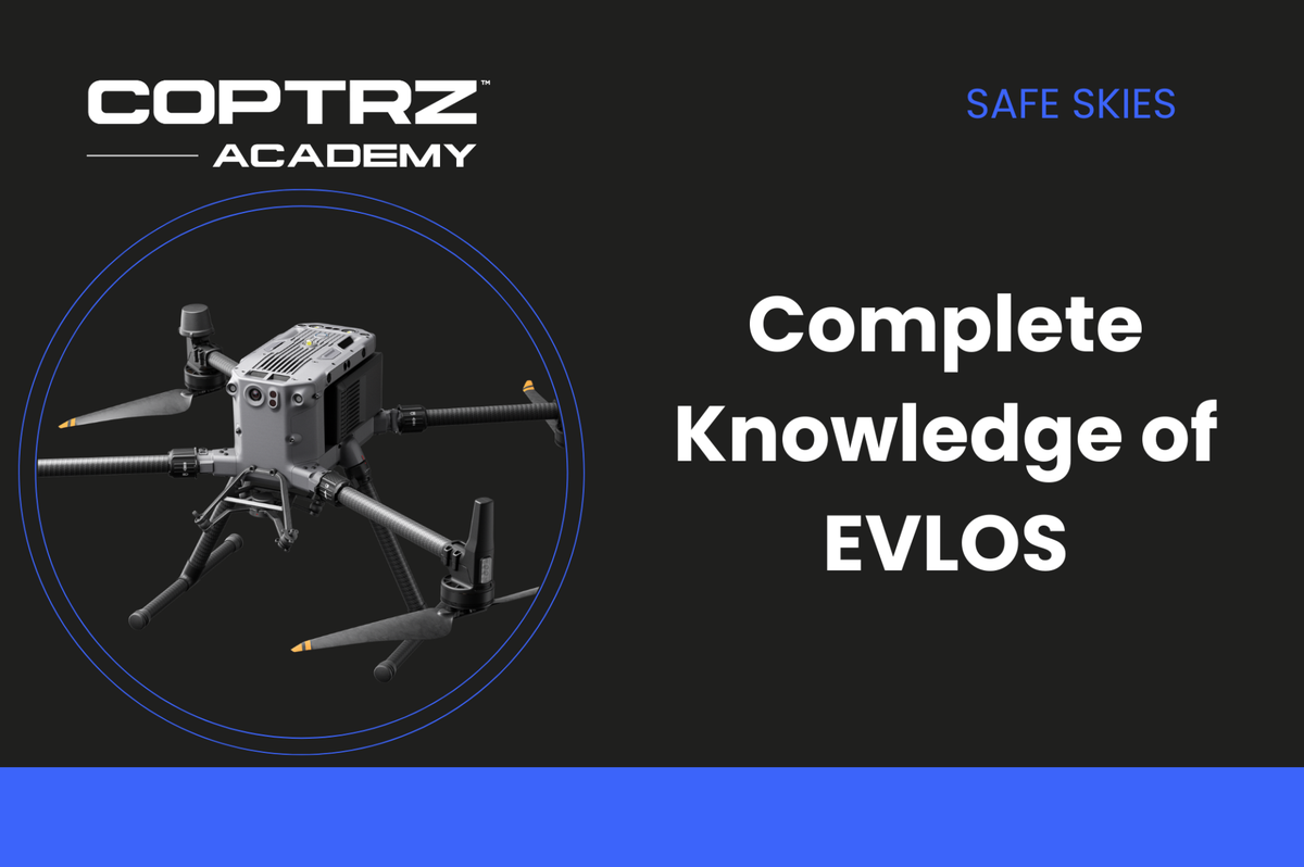 Coptrz Academy banner for online course about gaining complete knowledge of EVLOS