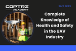 Coptrz Academy banner for online course about gaining complete knowledge of health and safety in the UAV industry