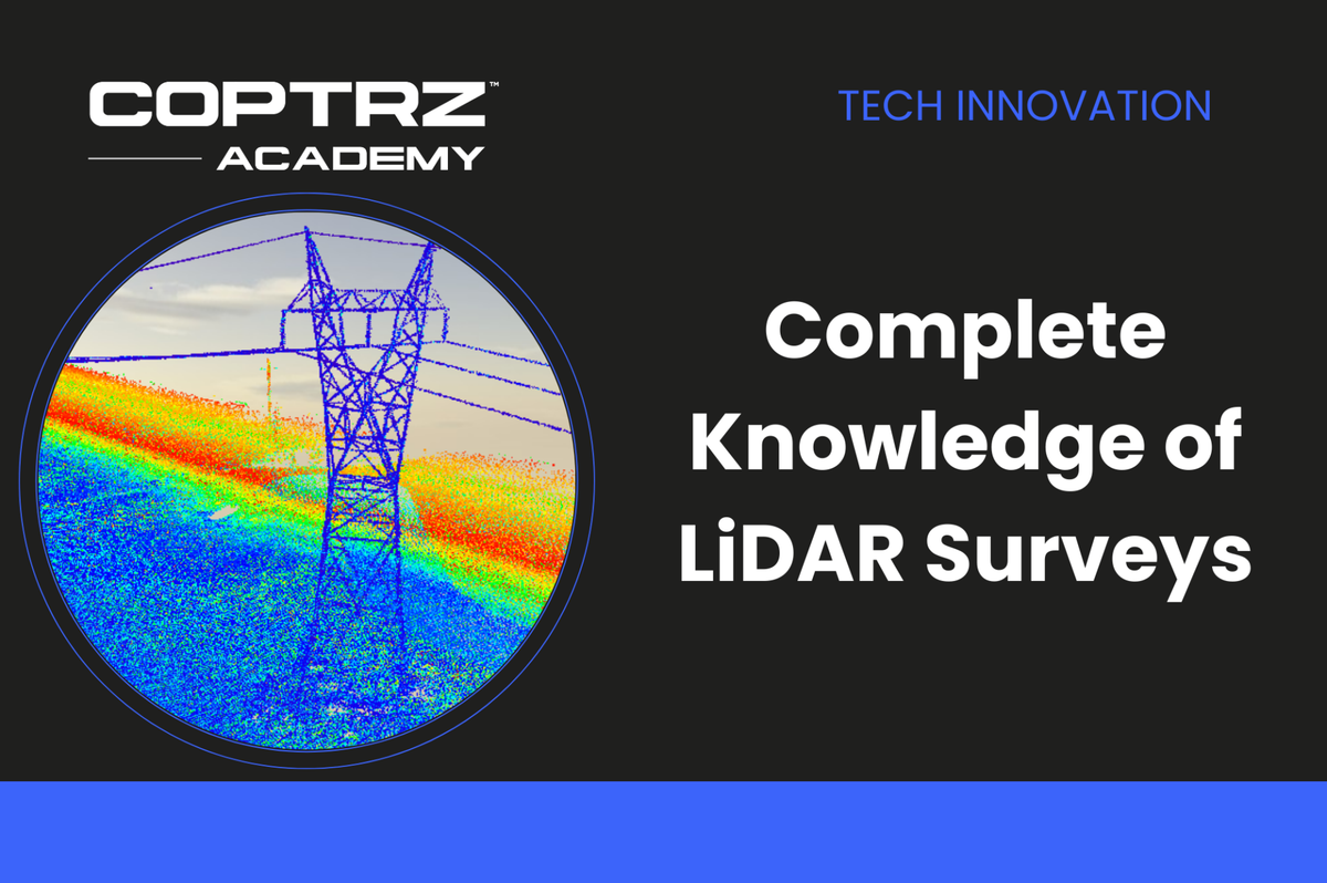 Coptrz Academy banner for online course about gaining complete knowledge of LiDAR surveys
