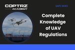 Coptrz Academy banner for online course about gaining complete knowledge of UAV Regulations