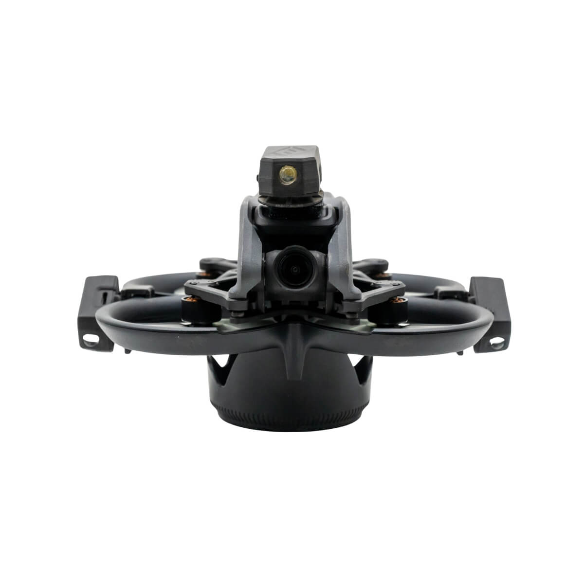 Black and grey drone lighting system on a white background