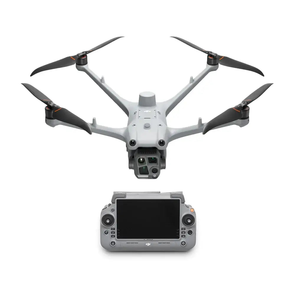 DJI Matrice 4TD drone with remote controller front view on a white background