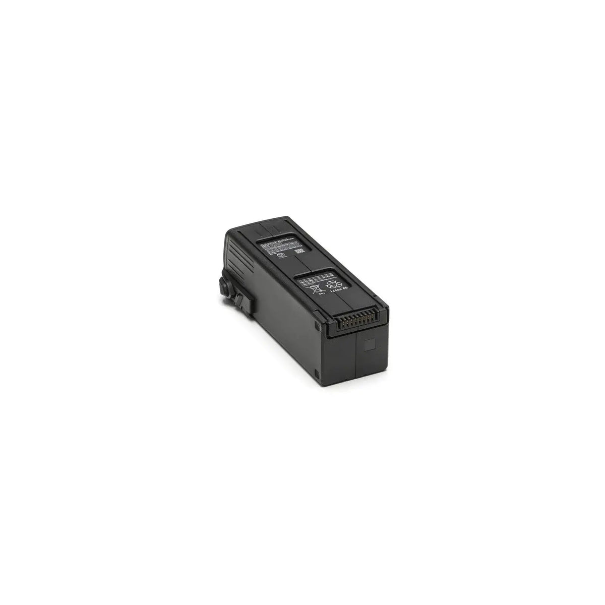 Black DJI Mavic 3 battery shown at bottom-down right view on a white background