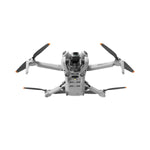 Mini 4 Pro drone unfolded shown at front bottom-up view on a white background