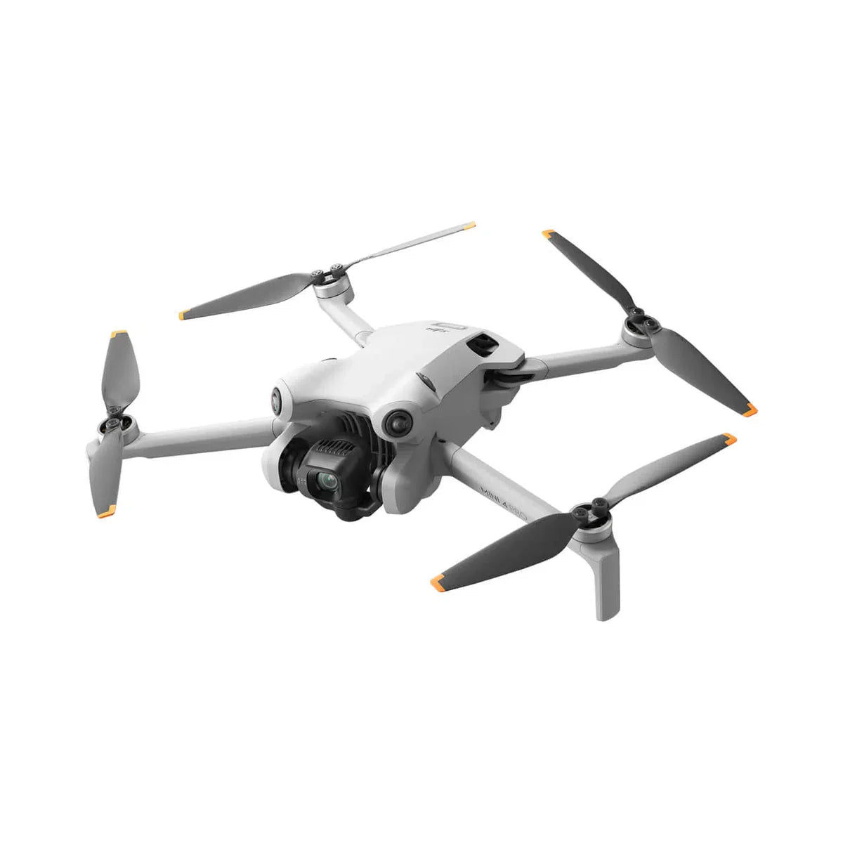 Mini 4 Pro drone unfolded shown at 45-degree front left view on a white background