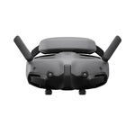 Front view of gray dji fpv goggles 3 on a white background