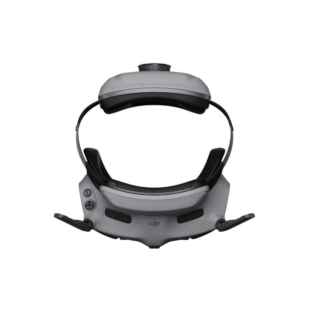 Birds eye view of dji fpv goggles 3 on a white background