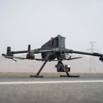 Large enterprise drone on a road with a blurred background