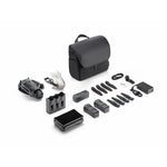 DJI Mavic 4 Pro Creator Combo set with accessories top-down 45-degree right view on white background