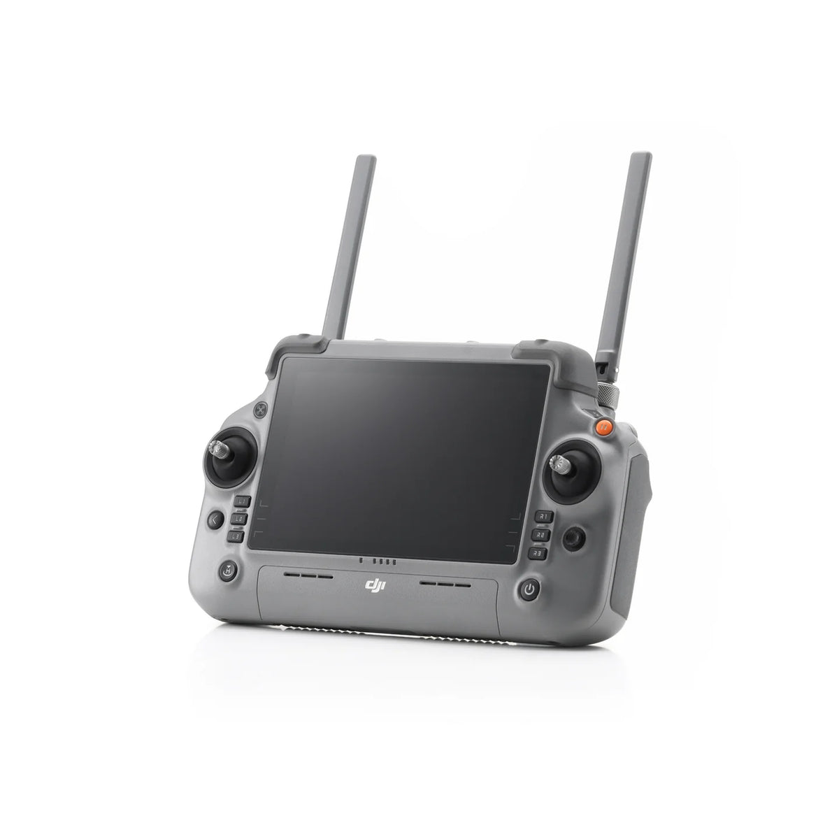 DJI RC Plus 2 Enterprise grey remote controller 45-degree front left view on a white background