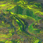 Topographic map with green color coding