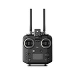 A black DJI Cendence S remote controller with antennas shown at front view on a white background