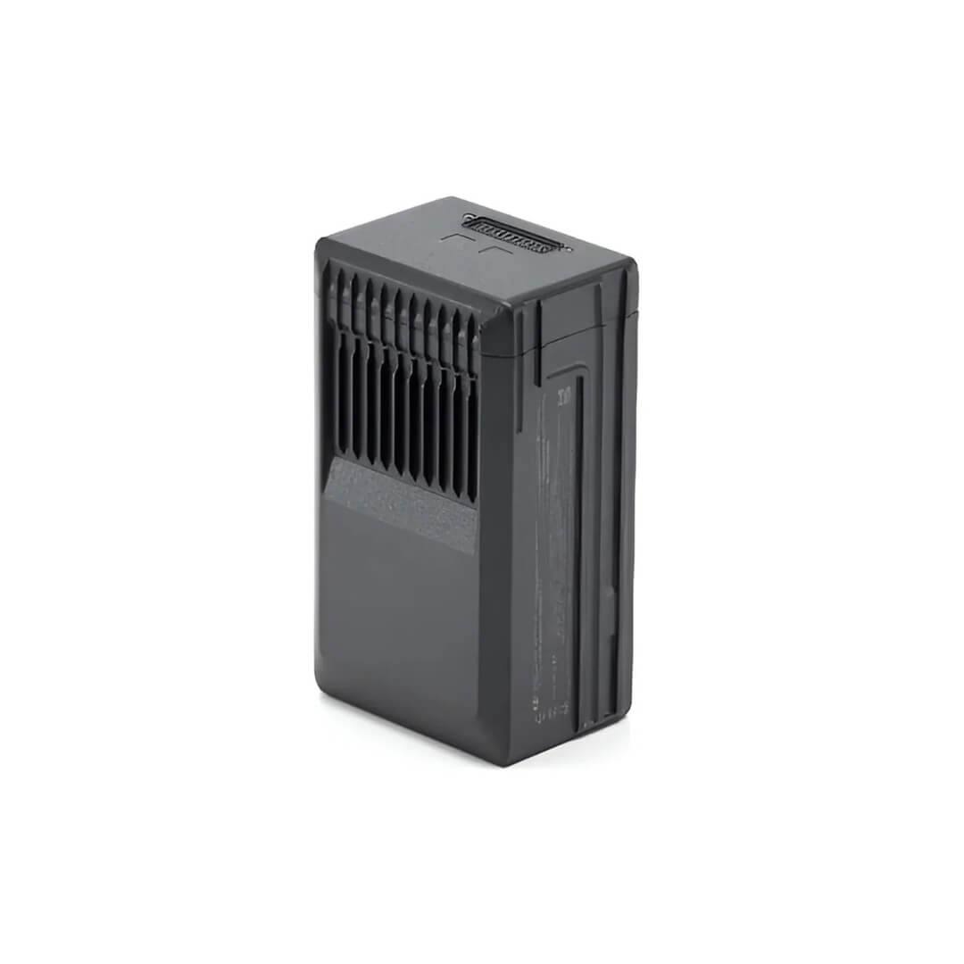 Black battery on a white background