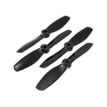 Four black propellers on a white background