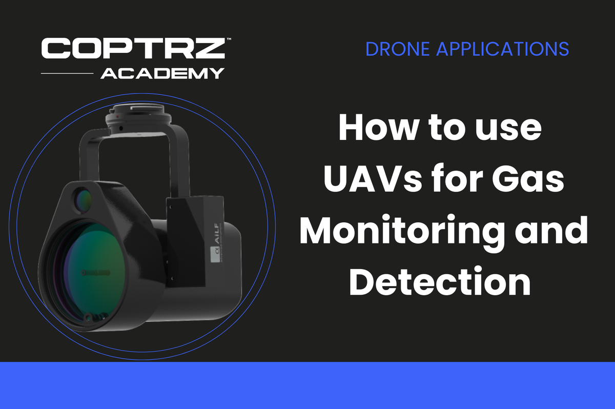 Coptrz Academy banner for online course about learning how to use UAVs for Gas Monitoring and Detection