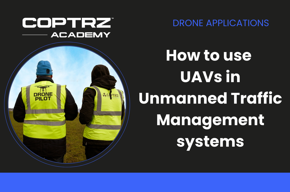 Coptrz Academy banner for online course about learning how to use UAVs in Unmanned Traffic Management systems