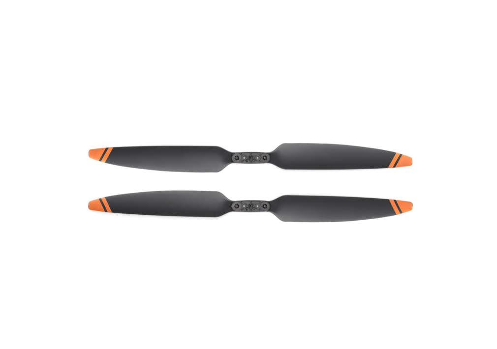 A pair of M350 2110 propellers with birds-eye angle product shot on a white background