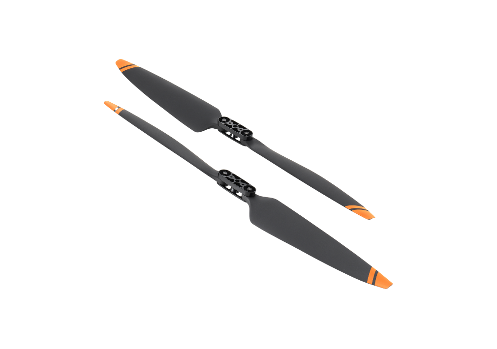A pair of M350 2110 propellers at right-side angle product shot
