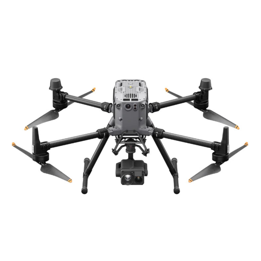 DJI M350 RTK drone with H20T camera sensor payload front view on a white background