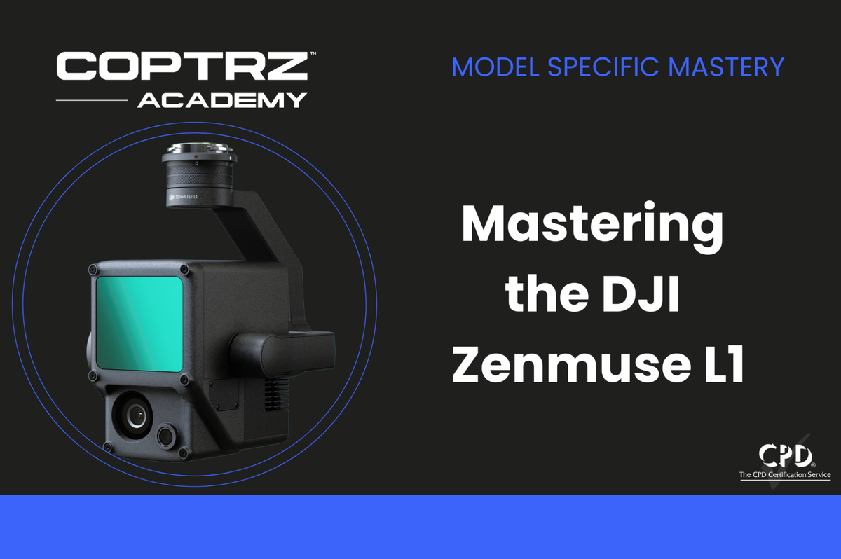 Coptrz Academy banner for online course about learning how to master the DJI Zenmuse L1