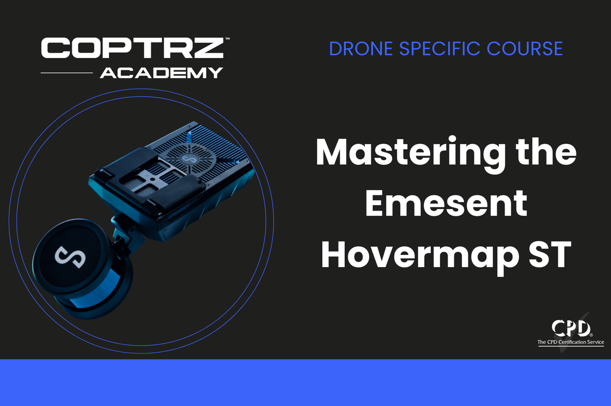Coptrz Academy banner for online course about learning how to master the Emesent Hovermap ST