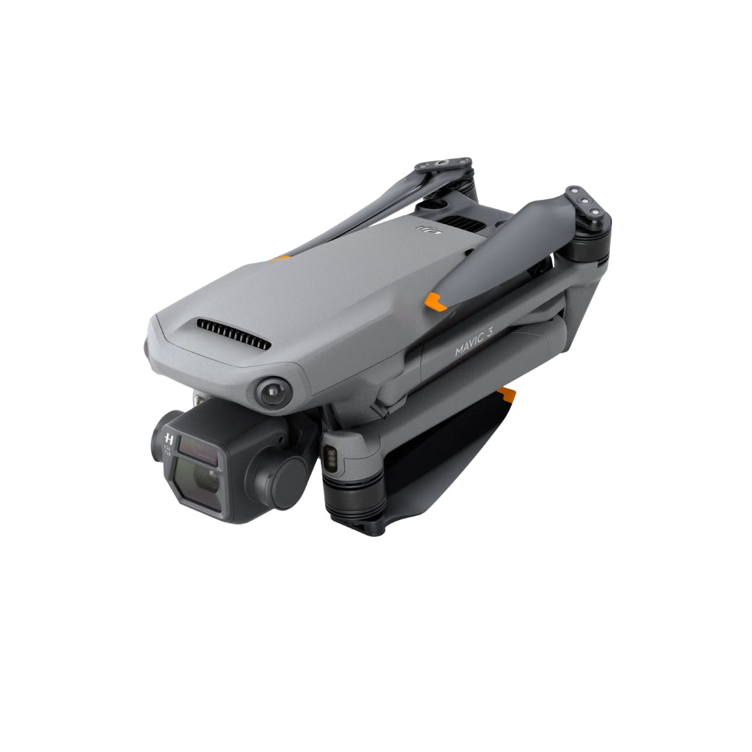 DJI Mavic 3 drone folded shown at 45-degree front left view on a white background