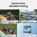 Promotional collage of images for Mini 5 Pro drone with features highlighted on a white background