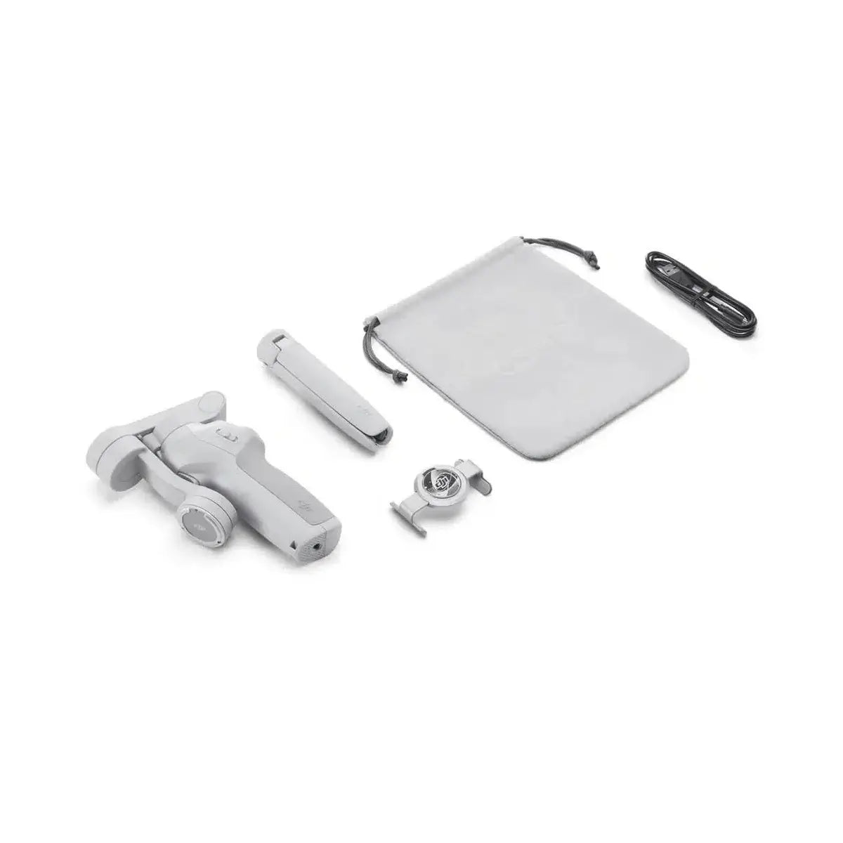 DJI Osmo Mobile SE handheld gimbal with bundle accessories on a white background