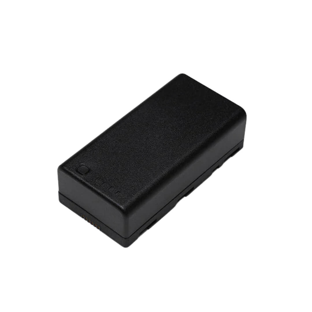 Black rectangular battery shown at 45-degree front right view on a white background