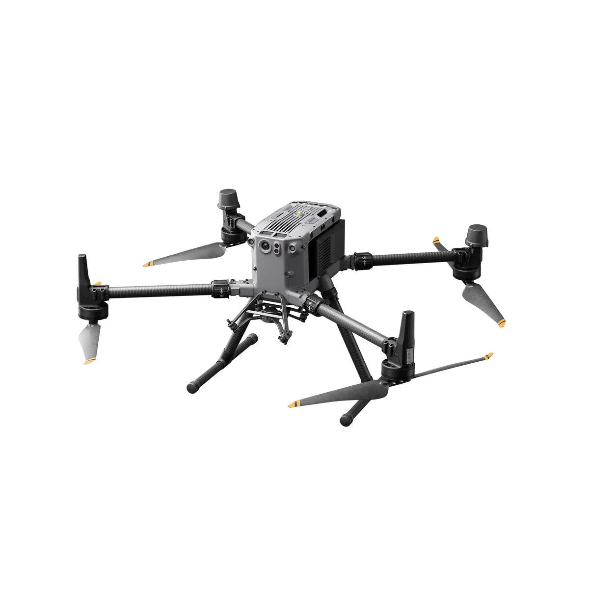 DJI Matrice 350 RTK enterprise drone 45-degree front left view on white background