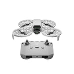 DJI Flip drone front view with RC-N3 controller product shot on white background