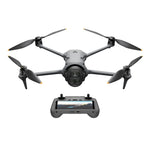 A DJI Mavic 4 Pro grey drone with RC 2 remote controller shown at front view on a white background
