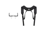 Black DJI RC Plus 2 shoulder harness and mounting plate shown at a front view on a white background