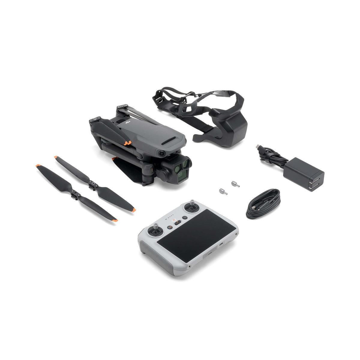 DJI Mavic 3 Pro drone with bundle accessories shown on a white background