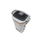 A DJI Matrice 3D Series grey battery standing upright shown at top-down front left view on a white background