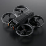 Black Avata 2 drone with four rotors on a dark background