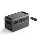 Grey portable Power 1000 V2 station with multiple outlets and a cable shown at a 45-degree front right view on a white background